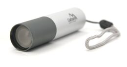 Svítilna Cattara kapesní LED 120lm ZOOM nabíjecí, stříbrná