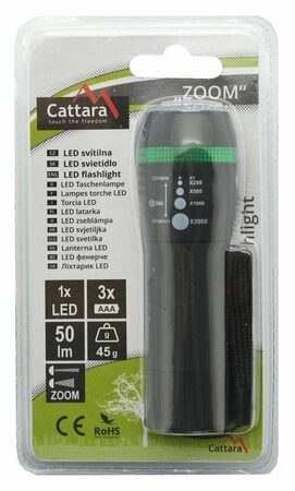 Svítilna Cattara kapesní LED 50lm ZOOM