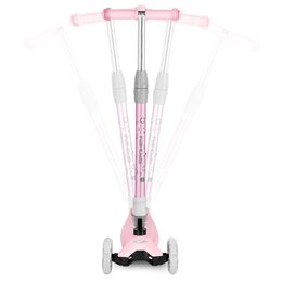 Spokey PLIER II Skládací tříkolka dětská se svítícími kolečky, růžová