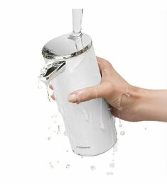 Dávkovač Simplehuman mýdla bezdotykový – 266 ml, bílý, nerez ocel, dobíjecí