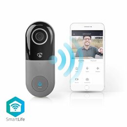 Nedis WIFICDP10GY - Wi-Fi Smart Domovní Zvonek s Kamerou | Ovládání Pomocí Aplik