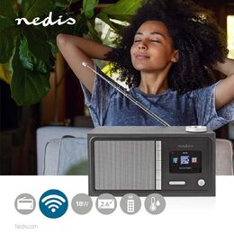 Nedis RDIN3000BK - Internetové Rádio -Stolní Provedení/Bluetooth/Wi-Fi /FM/Inter