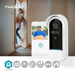 Nedis WIFICDP30WT - Wi-Fi Smart Dveřní Video Telefon | Ovládání Pomocí Aplikace