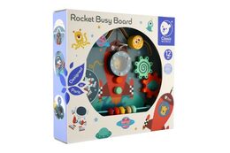 Edukační prkénko/labyrint vesmír dřevěný 29x23cm v krabici 30x28x6,5cm 12m+