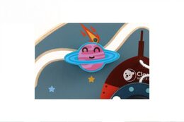 Edukační prkénko/labyrint vesmír dřevěný 29x23cm v krabici 30x28x6,5cm 12m+