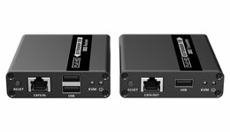 Extender PremiumCord HDMI KVM 4K a FULL HD 1080p na 70m s přenosem, odolnost proti bleskům, přepětí