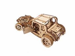 Ugears 3D dřevěné mechanické puzzle The Hot Rod Furious