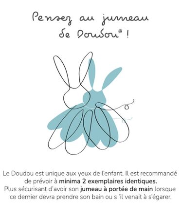 Doudou Dárková sada -  Plyšová myška s dečkou z  BIO bavlny 22 cm