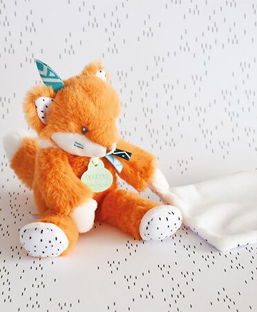 Doudou Dárková sada Tiwipi - plyšová liška s dečkou 21 cm