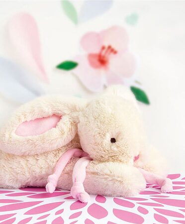 Doudou Dárková sada - Plyšový králíček pink 30 cm
