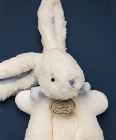 Doudou Dárková sada - Plyšový králíček modrý 26 cm