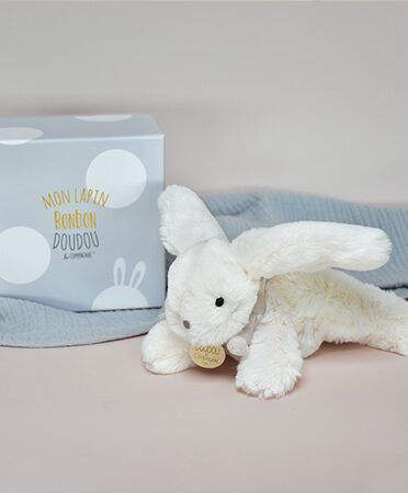 Doudou Dárková sada - Plyšový králíček béžový 16 cm
