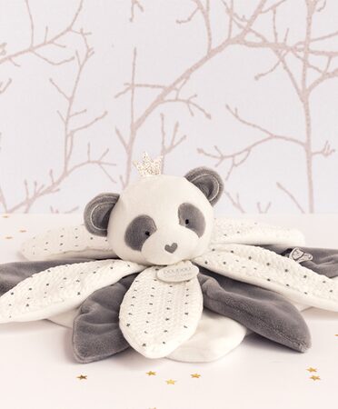 Doudou Dárková sada - plyšový muchláček panda 26 cm