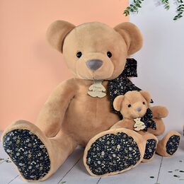 Doudou Histoire d´Ours Plyšový kamarád světle hnědý medvídek 60 cm