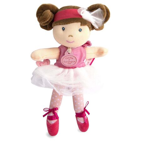 Doudou Jolijou Panenka mini baletka "Les Tutus" 23 cm světle růžové šaty