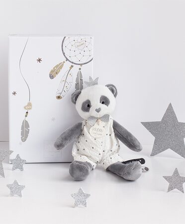 Doudou Dárková sada - plyšová hračka panda 20 cm