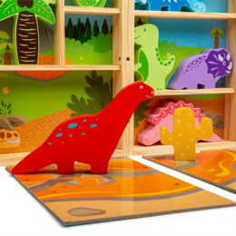 Bigjigs Toys Krabička na hraní dinosauři