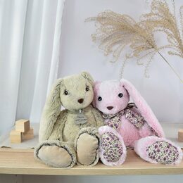 Doudou Histoire d´Ours Plyšová hračka růžový králíček 40 cm