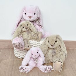 Doudou Histoire d´Ours Plyšová hračka růžový králíček 40 cm