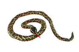 Had plyšový 200cm černo-oranžovo-žlutý