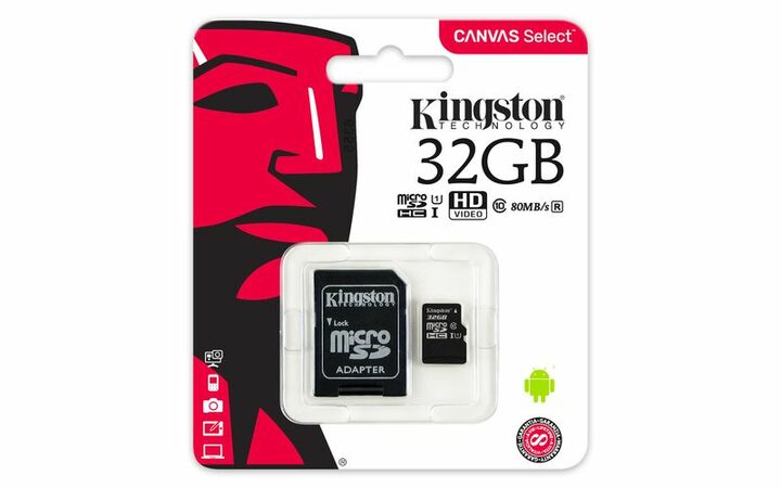 Kingston microSDHC 32GB CL10 UHS-I 80R