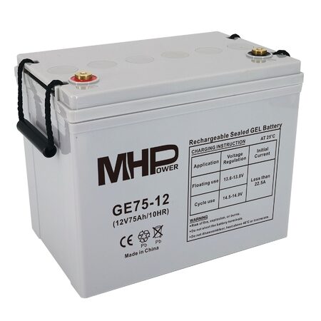 Baterie MHPower GE75-12 GEL, 12V/75Ah, T1-M6, Deep Cycle