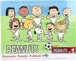 small foot Dřevěné puzzle Snoopy a fotbal