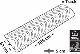 Karimatka Cattara TRACK 185x61cm nafukovací modrá