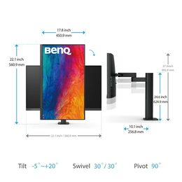 BenQ LCD PD2705UA 27" IPS/3840x2160/5ms/DP/HDMI/7xUSB/USB-C/výškově nastavitelný