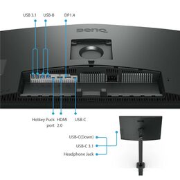 BenQ LCD PD2705UA 27" IPS/3840x2160/5ms/DP/HDMI/7xUSB/USB-C/výškově nastavitelný