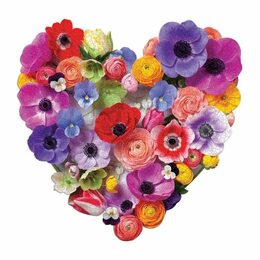 Galison Puzzle Květinové srdce 750 dílků