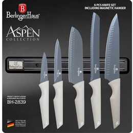 BERLINGERHAUS Sada nožů s magnetickým držákem 6 ks Aspen Collection BH-2839