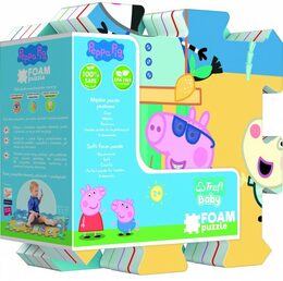 Pěnové puzzle Prasátko Peppa/Peppa Pig 32x32cm 8ks v sáčku