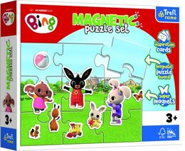 Puzzle magnetické s doplňky Králíček Bing s přáteli v krabici 29x22x5cm