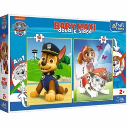 Puzzle 4v1 maxi oboustranné 2x10 dílků Tým Tlapkové patroly/Paw patrol 30x40cm v krab. 40x27cm 24m+