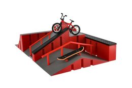 Skatepark - rampy,kolo prstové,skateboard prstový plast v krabici 44x12x25cm