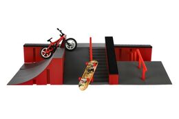 Skatepark - rampy,kolo prstové,skateboard prstový plast v krabici 44x12x25cm