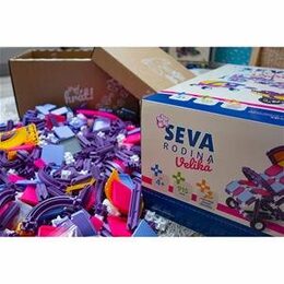 Stavebnice Seva plast Rodina Veliká 915ks v krabici 27x38x18cm