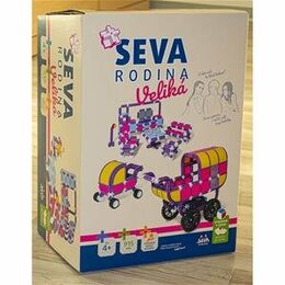 Stavebnice Seva plast Rodina Veliká 915ks v krabici 27x38x18cm