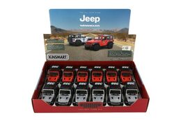 Teddies Kinsmart auto Jeep Wrangler policie hasiči 12,5cm kov na zpětné natažení