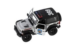 Teddies Kinsmart auto Jeep Wrangler policie hasiči 12,5cm kov na zpětné natažení
