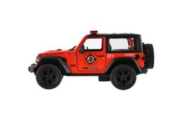 Teddies Kinsmart auto Jeep Wrangler policie hasiči 12,5cm kov na zpětné natažení