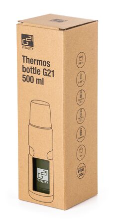 Termoláhev G21 na pití, 500 ml, khaki zelená