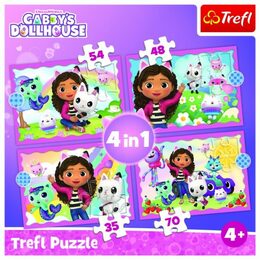 Puzzle 4v1 Gabbyina dobrodružství/Gabby´s Dollhouse  28,5x20,5cm v krabici 28x28x6cm