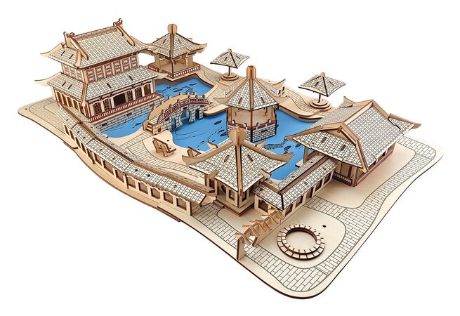 Woodcraft Dřevěné 3D puzzle Zahrady Suzhou