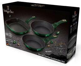 BERLINGERHAUS Sada pánví s titanovým povrchem 3 ks Emerald Collection BH-6167