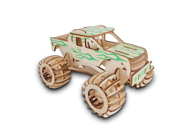 Woodcraft Dřevěné 3D puzzle Monster truck