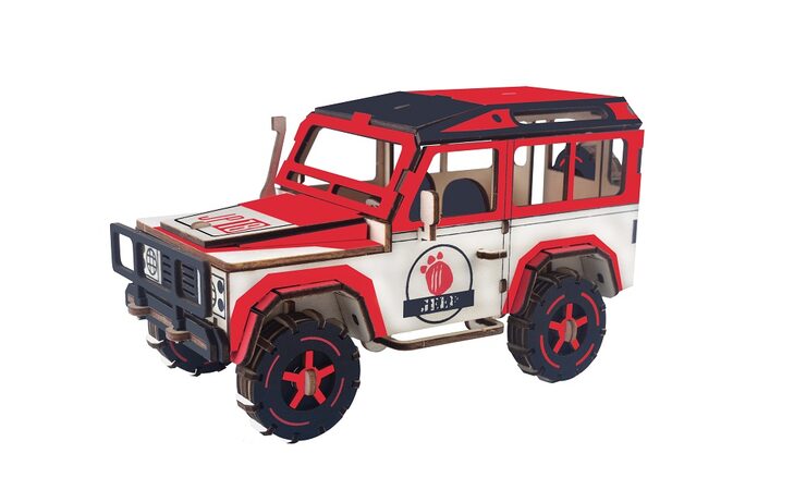 Woodcraft Dřevěné 3D puzzle SUV