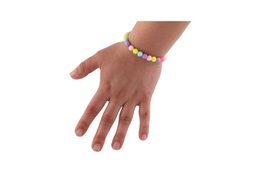 Korálky plastové barevné se šňůrkou 2 barvy v sáčku 6,5x11x1cm