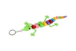 Přívěšek ještěrka/had/chameleon plast 28cm na baterie se světlem mix barev 48ks v boxu